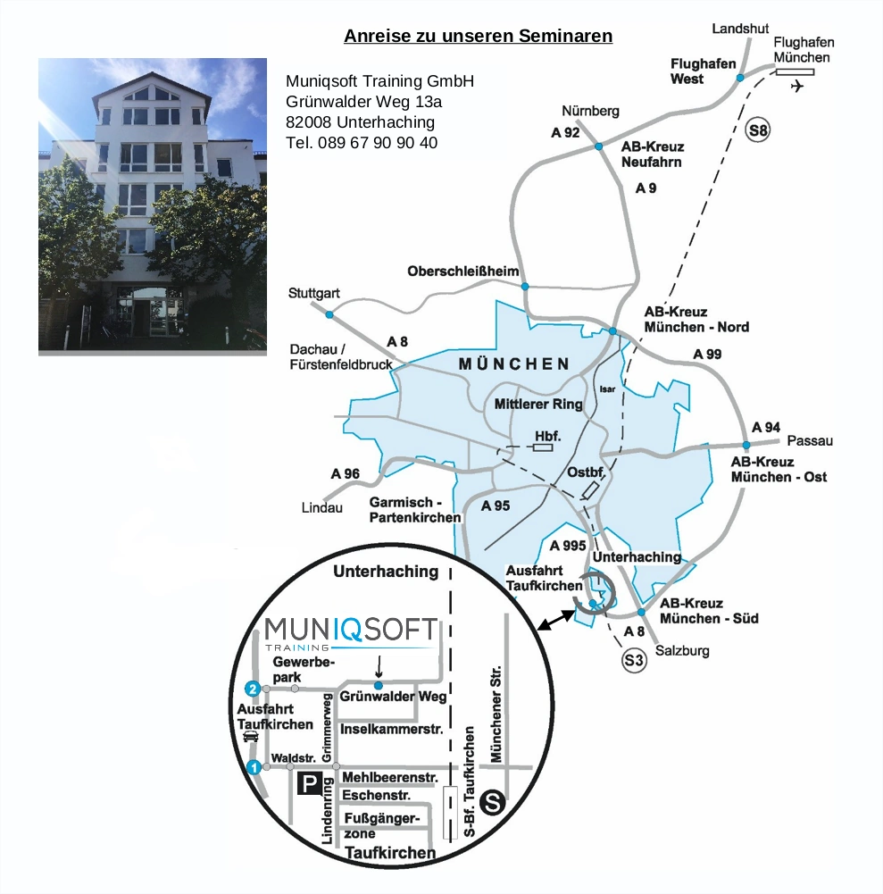 Anfahrt Muniqsoft Training Bild